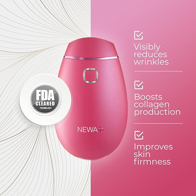 NEWA RF Wrinkle Reduction Device (Wireless) - Skincare Tool for Facial Tightening. Boosts Collagen, Reduces Wrinkles. with 1 Month Gel Supply