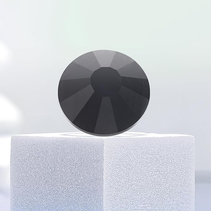 MEIBITE Flatback Rhinestones Bulk, 2880PCS Black Rhinestones for Clothes DIY Decoration Crafts, Black, SS30, 6.3-6.5mm