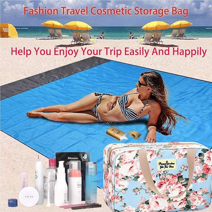 Hjkiopc Large Makeup Bag Toiletry Bag for Women Make Up Bag Cosmetic Bag Toiletries Bag Brush Bags for Traveling (Peony Flower)