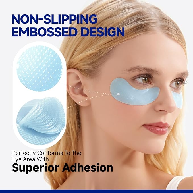 Peptide Cooling Under Eye Patches, Soothing Eye Patches Instant Reduces Dark Circles and Puffiness, Calming Under Eye Mask with Glacial Water for Bags Treatment, 24 Pairs