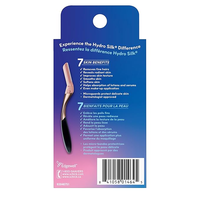 Schick Hydro Silk Dermaplaning Wand Refill Blades, 3ct Dermaplane Microblades for Face