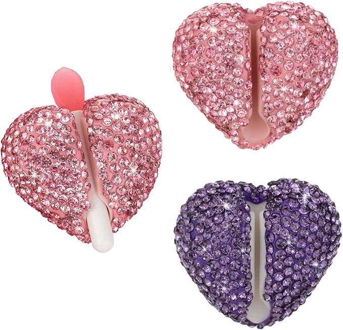 Lip Brush Holder,Lip Balm Brush Organizer Compatible with LANEIGE Lip Sleeping Mask,Silicone Sleeve Protector Cover for Lip Brushes(Pink & Purple)