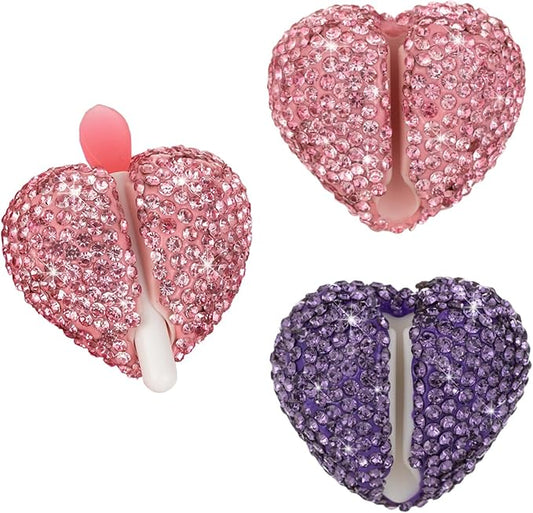 Lip Brush Holder,Lip Balm Brush Organizer Compatible with LANEIGE Lip Sleeping Mask,Silicone Sleeve Protector Cover for Lip Brushes(Pink & Purple)