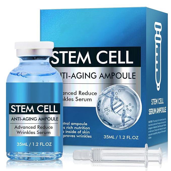 Stem Cell Serum for Face, Anti Aging Face Serum to Smooth Wrinkles, Intensive Repair Ampoule for Hydration and Revitalization