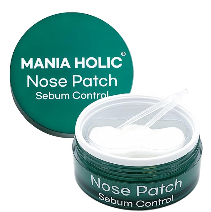 MANIA HOLIC Nose Patch Sebum Control - Melting Pore Nose Strips, Exfoliating Toner for Pore Minimization, Whitehead and Blackhead Removal, Korean Skincare (50 count)