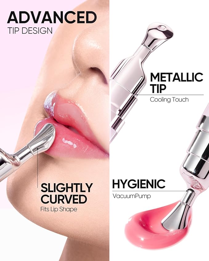 Peptide Brightening Lip Serum, Hydrating & Plumping Tinted Lip Gloss, Moisturizing Lip Balm with Polypeptides & Squalane for Glossy Sheer, Smooth Lips (00 Clear)