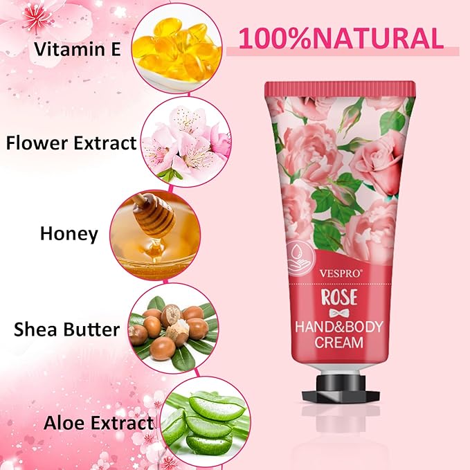 182 Pack Hand Cream Set, Mothers Day Gifts, Hand Lotion for Valentines Day Gifts, Thank You Gifts, Bridesmaid Gifts, Birthday Gifts and Small Gifts, Hand Lotion Travel Size for Dry Cracked Hands
