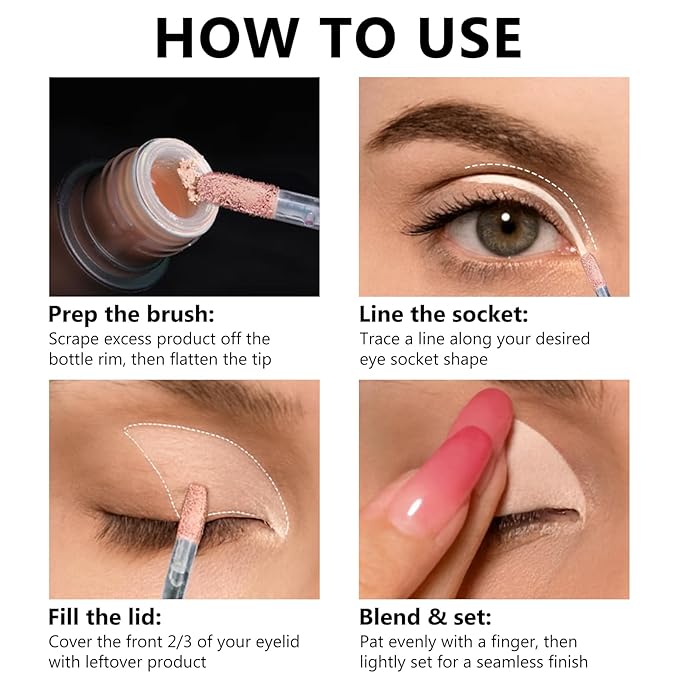 Matte Liquid Eyeshadow, Long-Lasting Waterproof Liquid Eye shadow, High-pigment Buildable & Blendable Cream Eye Makeup, 02 Rose Pink