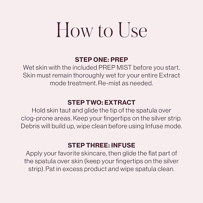 DERMAFLASH DERMAPORE+ Skin Care Device, Ultrasonic 2-in-1 Pore Extractor and Skincare Infuser, Pop Pink