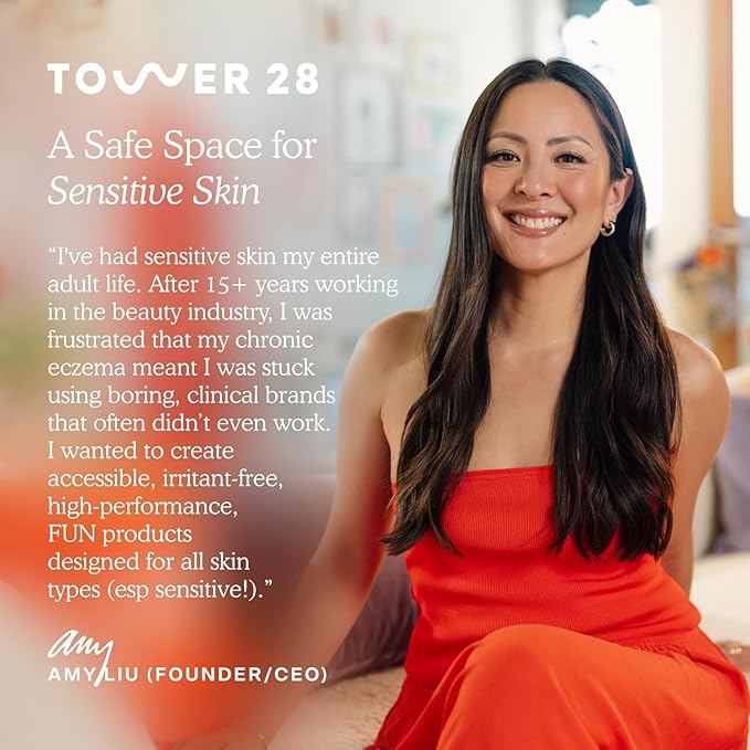 Tower 28 SOS Daily Rescue Spray Duo for Sensitive Skin, Hypochlorous Acid Spray Helps Reduce Redness and Breakouts, Full Size and Travel Size