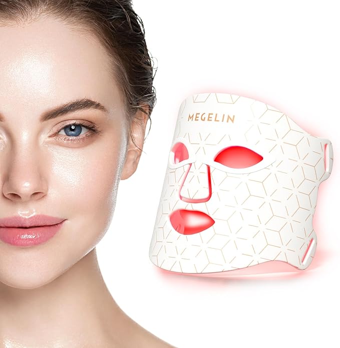 MEGELIN Red Infrared Light Therapy Mat for Whole Body and Led Light Therapy Facial Mask and 2*Facial Mask,70inch*32inch*12inch,2560 LEDs for Full Body Red Light Therapy Mat at Home