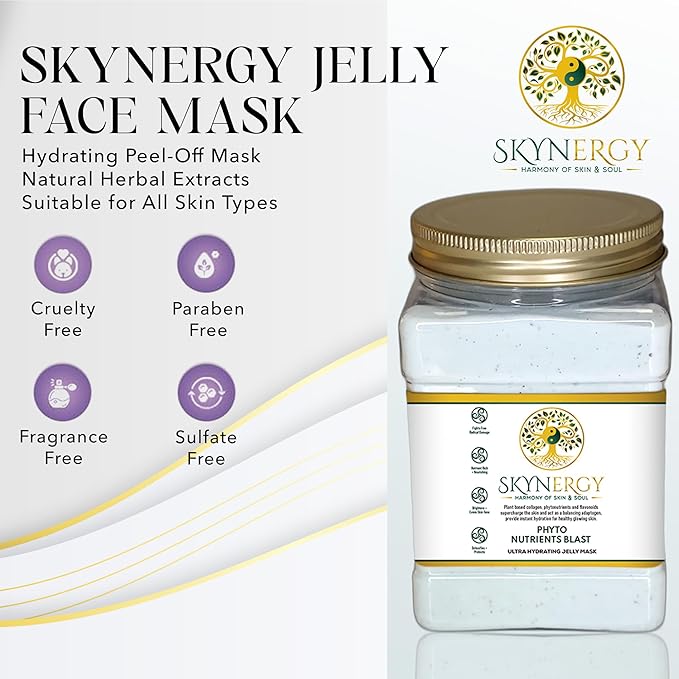 Phyto Nutrients Blast Jelly Masks - Professional Grade HydroGlo Peel Off Face Mask for Skin Hydration, Radiance, Reduced Wrinkles, Fine Lines, Inflammation & Pigmentation | 30 fl oz