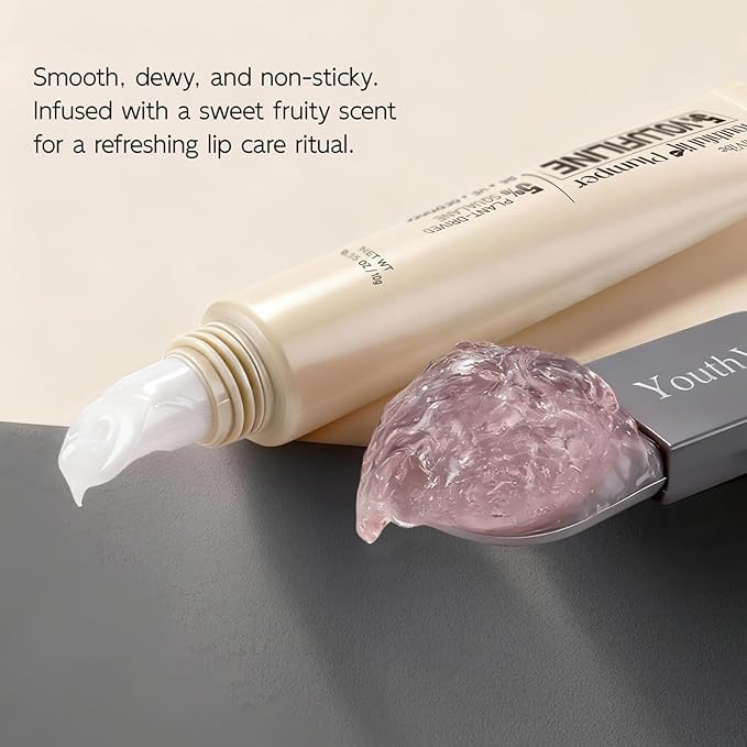 YouthVibe 5% Volufiline Lip Plumper, Nourishing & Anti Aging Over Time with Squalane, Shea Butter, Collagen, Peptide & PDRN - No Burning, No Tingling for Gentle Daily Plumping