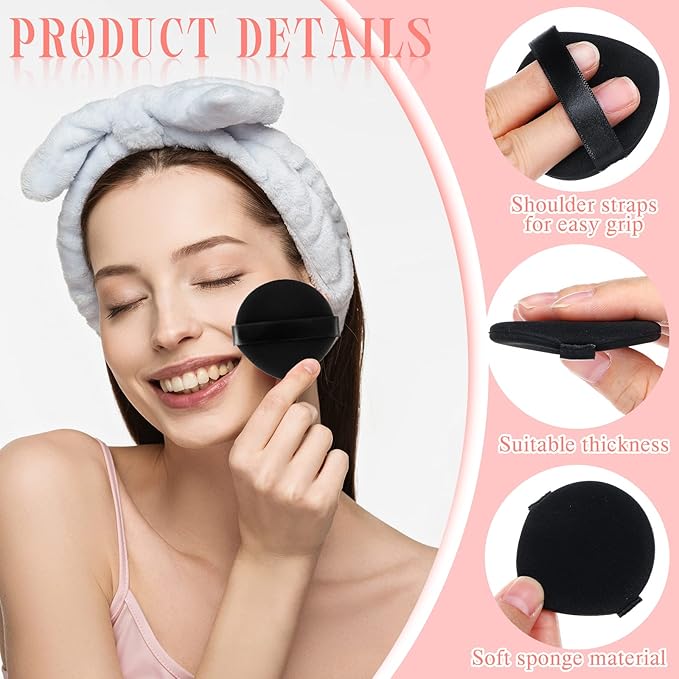 Meanplan 100 Pcs Powder Puff Face Soft Makeup Sponge Triangle Powder Puffs for Loose Velour Cosmetic Foundation Wet Dry Sponge Makeup Tools(Vivid Colors)