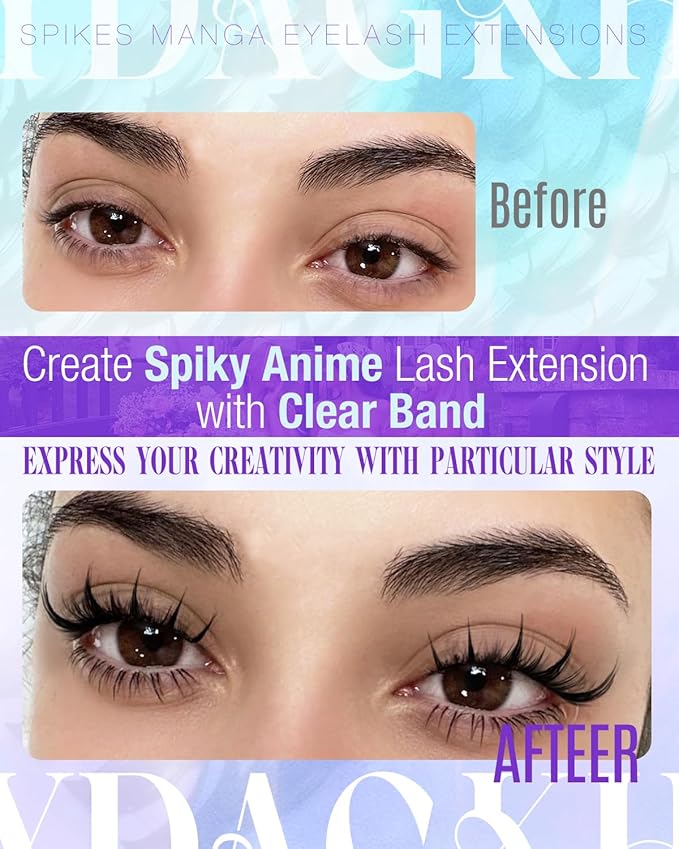 Wispy Lash Clusters Spikes Manga Cluster Eyelash Extensions Natural Invisible Band Spiky Eyelash Clusters Fairy Anime Individual Lashes 10-16mm Doll Lash Extension