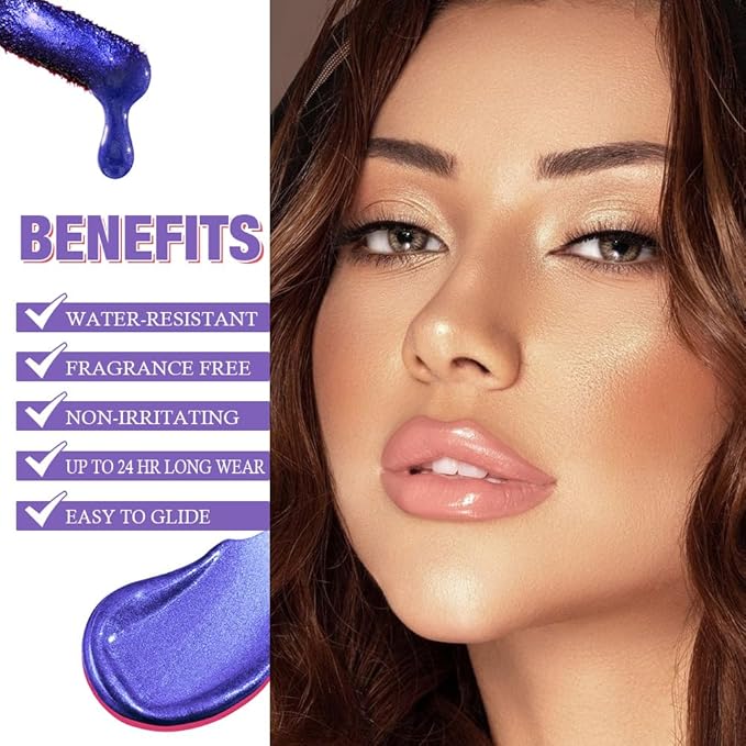 JUAAZIN Matte Lip Stain Peel Off Lip liner Tattoo, Nude Pink Liquid Lips Gloss Peel Off Masque, for Women Long Lasting Waterproof Lipstick Lip Tint Stain, Transfer-proof for All Skin Types 02#