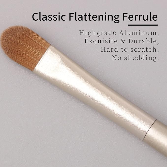Flat Concealer Brush Under Eye, Concealer Brush, Small Flat Makeup Brushes, Under Eye Brush Concealer, Flat Brush Under Eye. - Glod, E201M