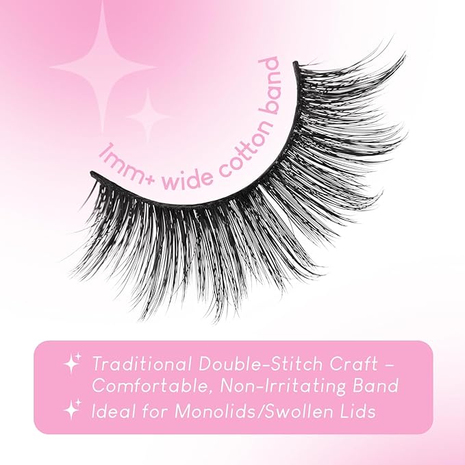 False Eyelashes 20 Pairs 16mm Long Lashes Manga Volume Look Wispy Lashes Faux Mink Lashes 3D Fluffy Cat Eye Lashes （style 20-068)
