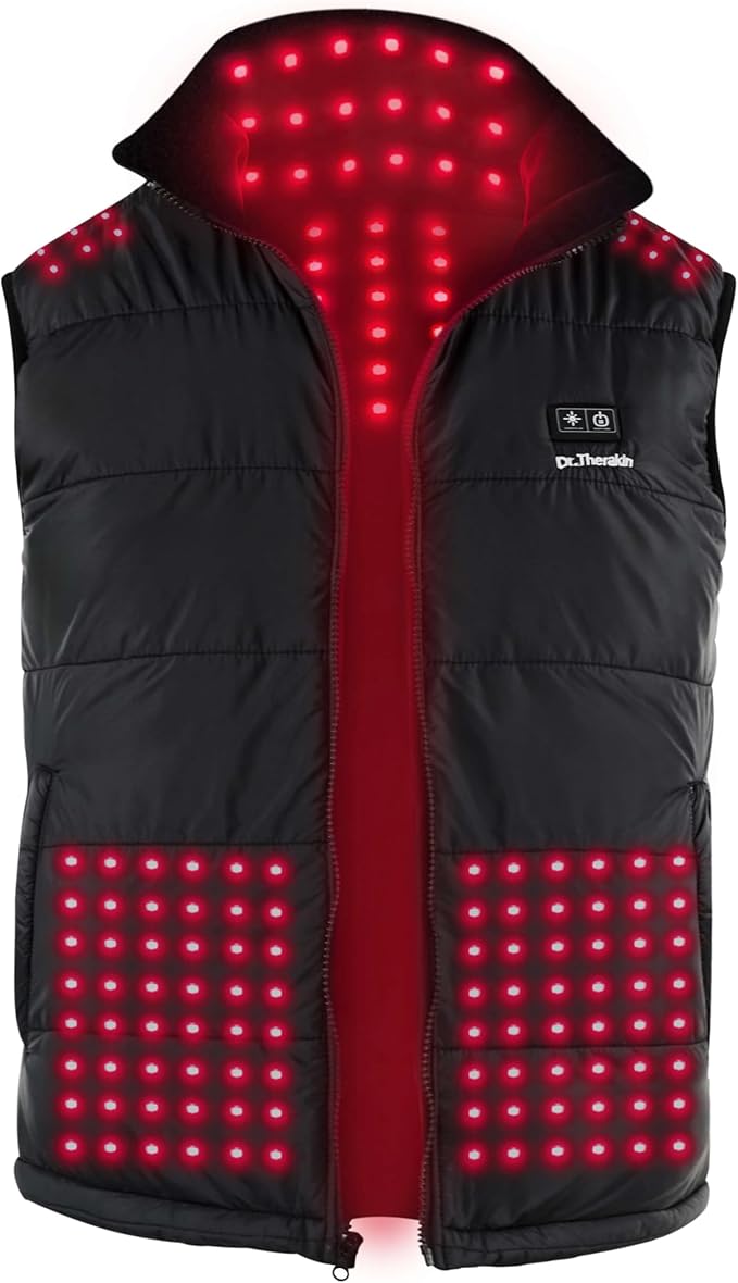 Red Light Therapy Vest for Body, Cordless Infrared Light for Pain Relief Skin Care Period Cramps Postpartum Recovery, Neck, Shoulder, Back & Abdomen Red Lights