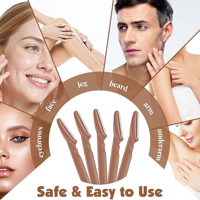 Phyyixs 88 Pack Eyebrow Razors & Face Razors for Women – Terracotta Color Dermaplane Razors for Women & Men in Storage Jar, Safe Facial Shaver with Covers, Ideal Stocking Stuffer