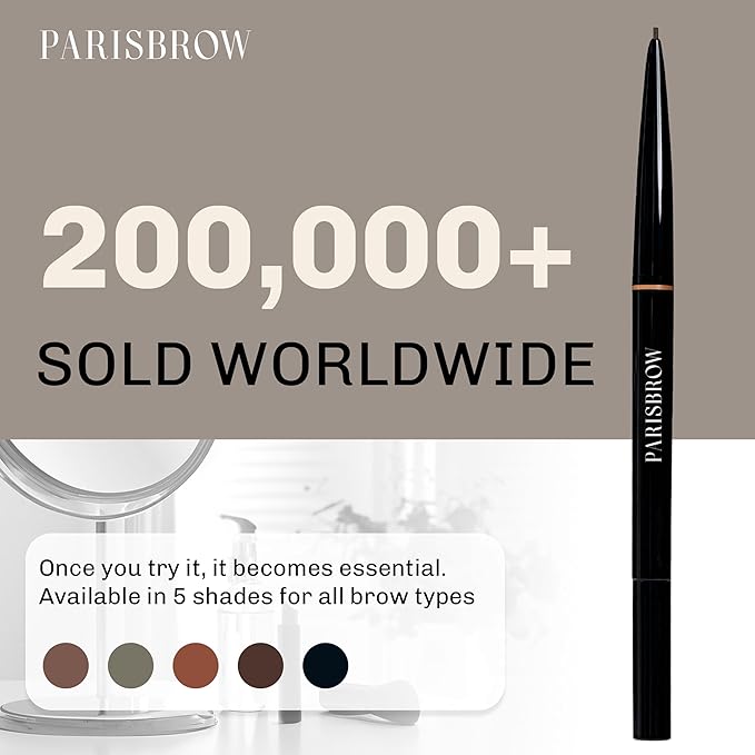 PARISBROW Slim Brow Pencil 05/Black Eyebrow Ultra-Fine Eyebrow Pencil (0.9mm Tip)