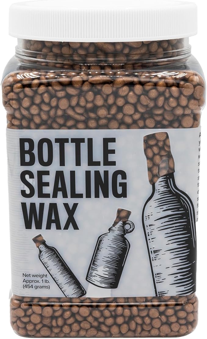 Blended Waxes, Inc. Bottle Sealing Wax, Pastille Wax Seal Beads For Wine, Beer, and Liquor Bottle Sealing, Seals Between 25-30 Bottles, 1 lb, Copper