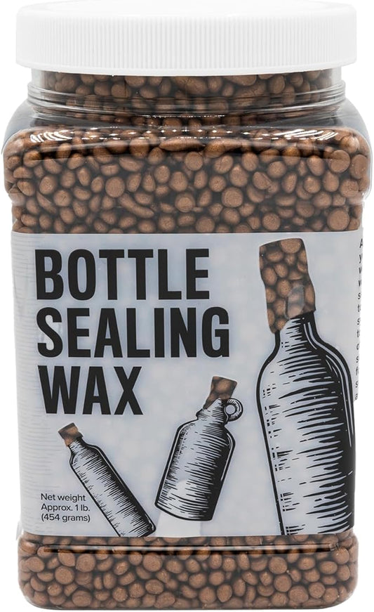 Blended Waxes, Inc. Bottle Sealing Wax, Pastille Wax Seal Beads For Wine, Beer, and Liquor Bottle Sealing, Seals Between 25-30 Bottles, 1 lb, Copper