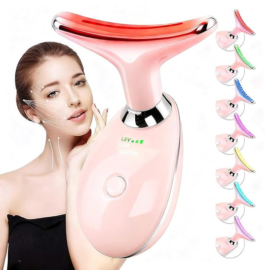 7 Colors Womens Skin Rejuvenation Lifting Facial Massager Tool for Toning,Glow Boost