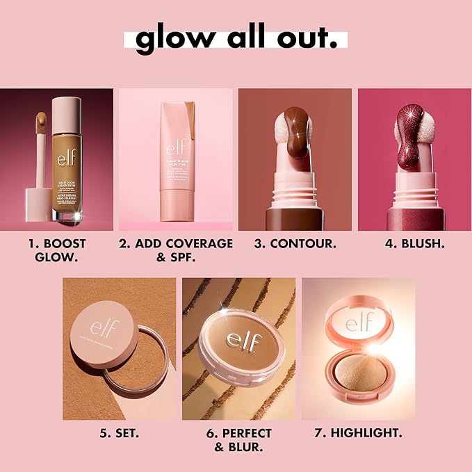 e.l.f. Halo Glow Soft Focus Setting Powder, Silky & Creates Soft Glow Without Shine, Smooths Pores & Lines, Vegan & Cruelty-Free, Deep/Rich