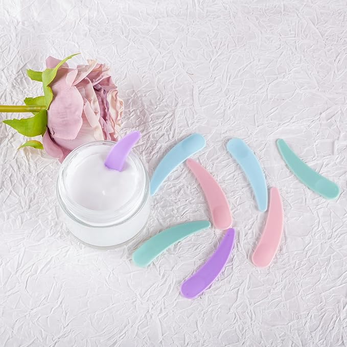 200PCS Cosmetic Spatulas, Small Makeup Spatula, Mini Plastic Makeup Scoop for Mixing and Sampling, Skin Care Facial Cream Mask Spatula (Multicolor)