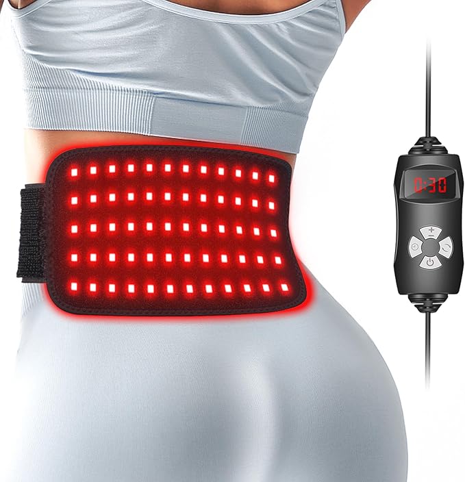 Red Light Therapy for Body, 3-in-1 LED Bead with Timer, 660nm & 850nm Portable Infrared Light Therapy Belt, Wearable Wrap Home Red Light Therapy Pad for Body