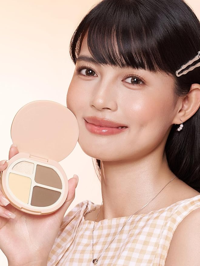 SHEGLAM Hypersculpt Highlight & Contour Palette 4 Shades 2-IN-1 Face Shimmer Highlighter and Matte Contour Bronzer-Warm