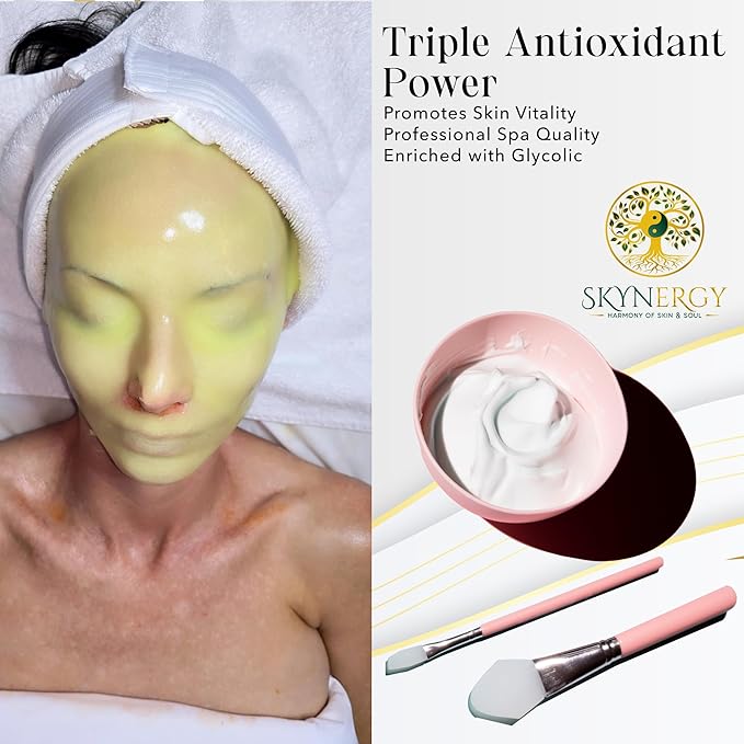 White Gold with Glycolic Jelly Mask - Hydro Glo Mask for Hydration & Glow - Professional Peel Off Face Mask - Suitable for All Skin Types, Vajafacial Jelly Mask | 12 Applications (30 Fl Oz)