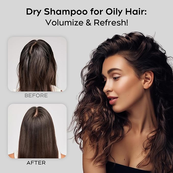 Dry Shampoo Spray for Women & Men - Freshens hair, Residue-Free, Volumizing Formula with Rice Starch - Absorbs Oil, Eliminates Odors - 5.07 oz-fresh