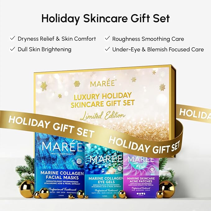 MAREE V Line Lifting Mask with Hyaluronic Acid – Deep Collagen Face Mask for Women – Jawline Shaper Facial Masks with Retinol – Tightening & Firming Neck Lift Tape – Double Chin Strap for Face Lift