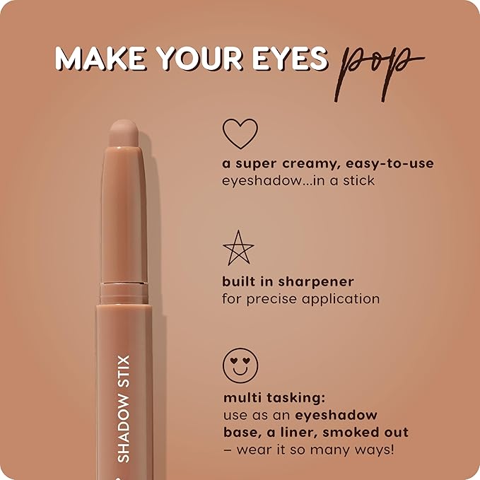 ColourPop Shadow Stix - Cream Eyeshadow Stick with Long-Lasting Color - Multi-Use Cream Makeup with a Built-In Sharpener & Precise Tip for Easy Application - Cocktail Party (0.05 oz)