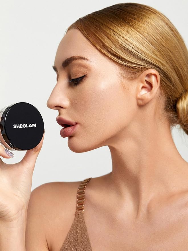 SHEGLAM Baked Glow Setting Powder Oil Control Loose Face Powder Translucent Pore-Less Flawless Smooths Fine Lines Glowy Powder - Light Pink