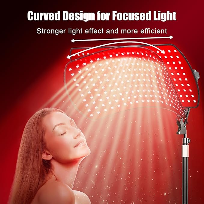 Red Light Therapy for Face and Body, Upgraded 3 in 1 200 LEDs Infrared Light Therapy Lamp with Stand, 660nm 850nm Infrared Lights Panel with Timer & Remote Control, Portable Therapy Device at Home