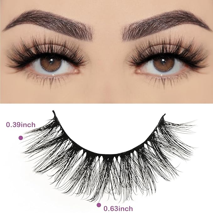 Wispy Lashes Bulk 30 Pairs Natural Strip Eyelashes Wholesale Volume Doll Eye Lash Sets Short Thick Fluffy False Mink Eyelash Strips Full Small Fake Pestañas Postizas with Portable Pack