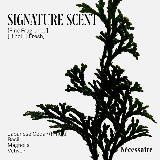 Nécessaire The Body Wash Hinoki - Multi-Oil Shower Gel Body Wash for Women + Men. Non-Comedogenic + Hypoallergenic for Sensitive Skin with Niacinamide. 8.4 fl oz.