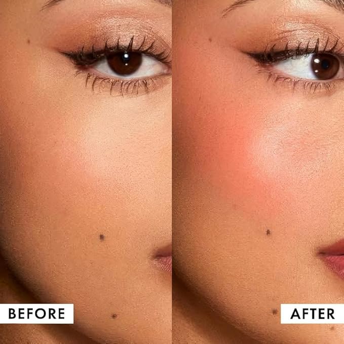 XngQuJoy Baked Highlighting Blush, Soft Pinch Glitter Powder Blush, Natural Finish, Buildable Color, Long Lasting Complexion, Shape, Contour & Highlight for All Skin Tones (B)