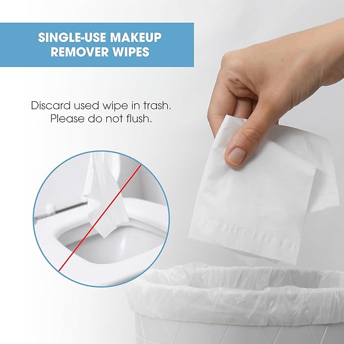 Diamond Wipes Makeup Remover Wipes, Alcohol Free Facial Cleansing Wipes with Vitamin E, Case of 500 Face Wipes