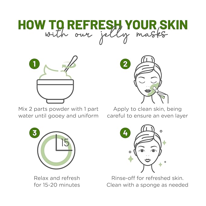BRÜUN Peel-Off Avocado Jelly Mask for Face Care – A 23 fl oz Rubber Jar for 30 to 35 Treatments – A Skin Care Moisturizing Gel Mask of Spa Set for Men, Women and Adults