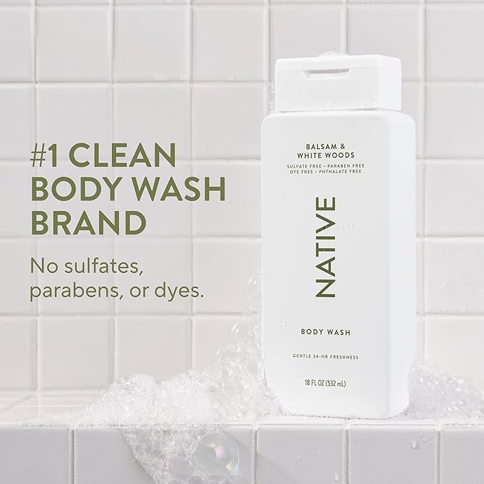 Native Balsam & White Woods Nourishing Body Wash 18 fl oz