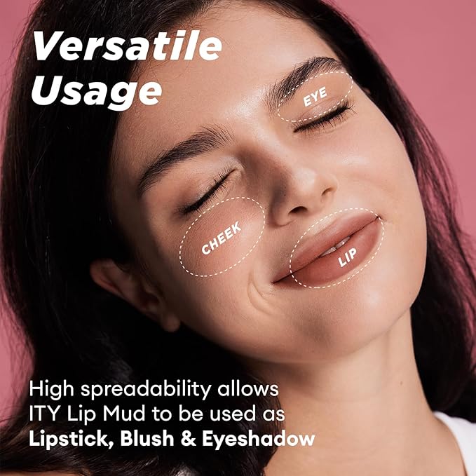 ITY Velvet Matte Finish Lip Stain-Mousse Textured Lip Clay, Nude Shade, Conceals Lip Lines, Rich Pigment Lip Tint Lipsticks, 0.14 oz (4g) in Embered