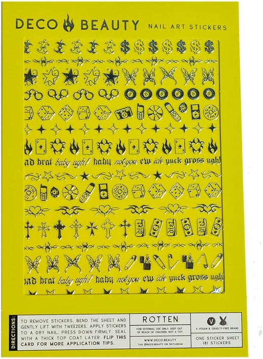 Deco Beauty Rotten - Super Thin & Easy-to-Apply Nail Art with The Cutest Designs - Durable & Long-Lasting Nail Art Stickers and Decals for Women, for DIY at-Home Manicures & Salon-Quality Nails