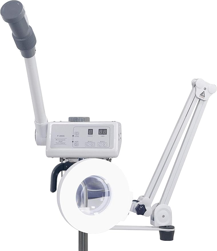 SKINACT Digital Euro Facial Steamer with Aroma Therapy + LED Magnifying Lamp