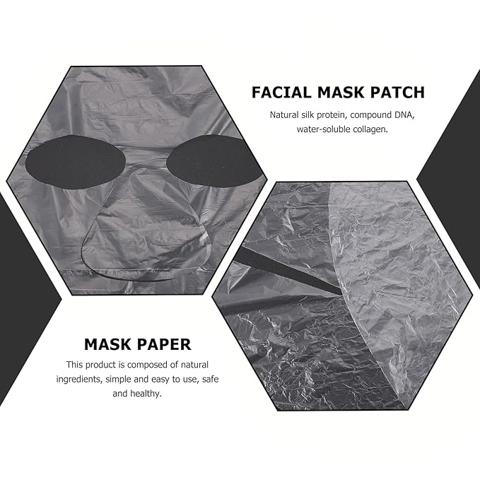 HOMOCONO Disposable Plastic Facial Mask Sheets Neck Mask Patches, 400 Pieces Set (200 Face + 200 Neck), Salon Hydrotherapy Wraps for Skincare Treatment and Spa Use
