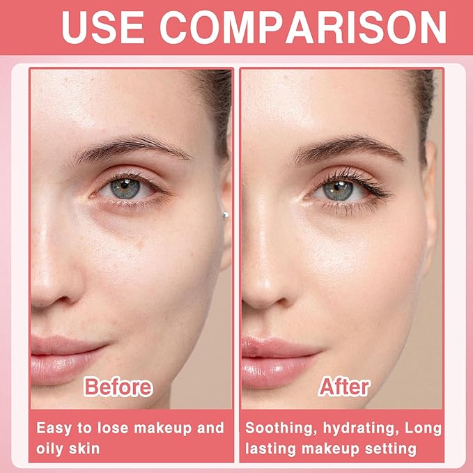 Glow Makeup Setting Spray, Shimmer Dewy Hydrating Setting Spray for Face, Long Lasting Glowing Radiant Finish, Lightweight & Refreshing, Protects and moisturizing Dehydrated Skin - 4 Oz