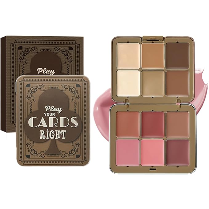 Blush And Concealer Palette | Natural Cheek Blush - 12-color Face Rouge And Contour Palette For Women, Facial Contouring Makeup